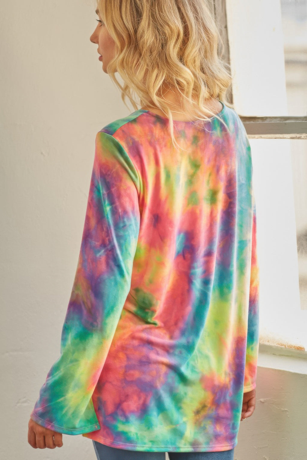 Tie-dye Cage Hi-low Top-Product Type | Naughty Smile Fashion