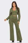 Crop Jacket 3pcs Set-Product Type | Naughty Smile Fashion