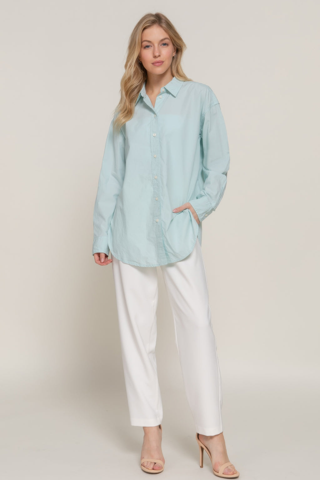 Long Sleeve Loose Fit Shirt-Product Type | Naughty Smile Fashion