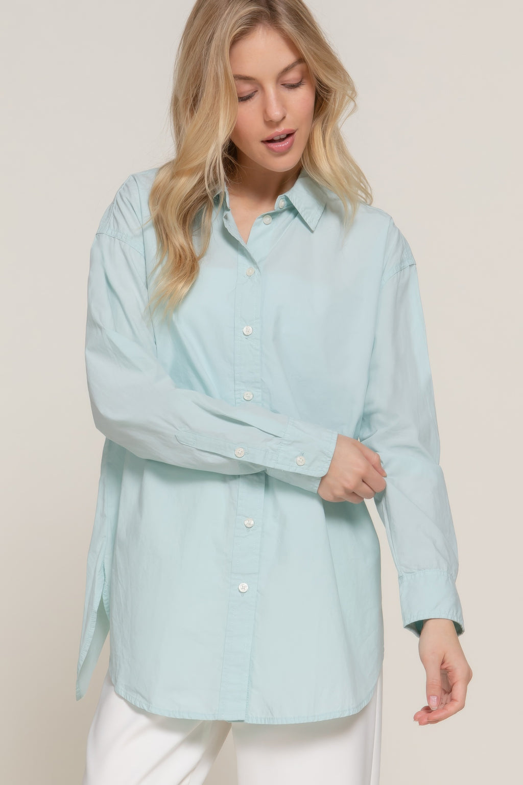 Long Sleeve Loose Fit Shirt-Product Type | Naughty Smile Fashion