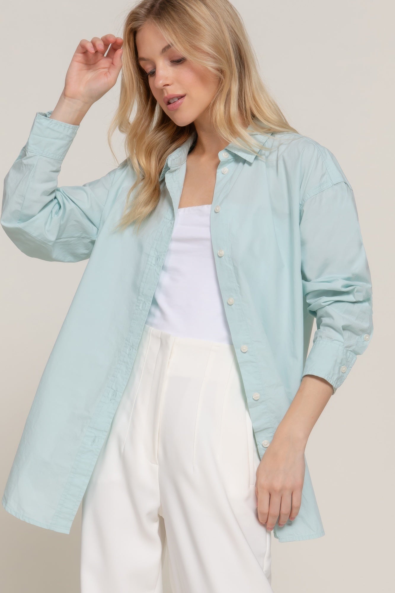 Long Sleeve Loose Fit Shirt-Product Type | Naughty Smile Fashion