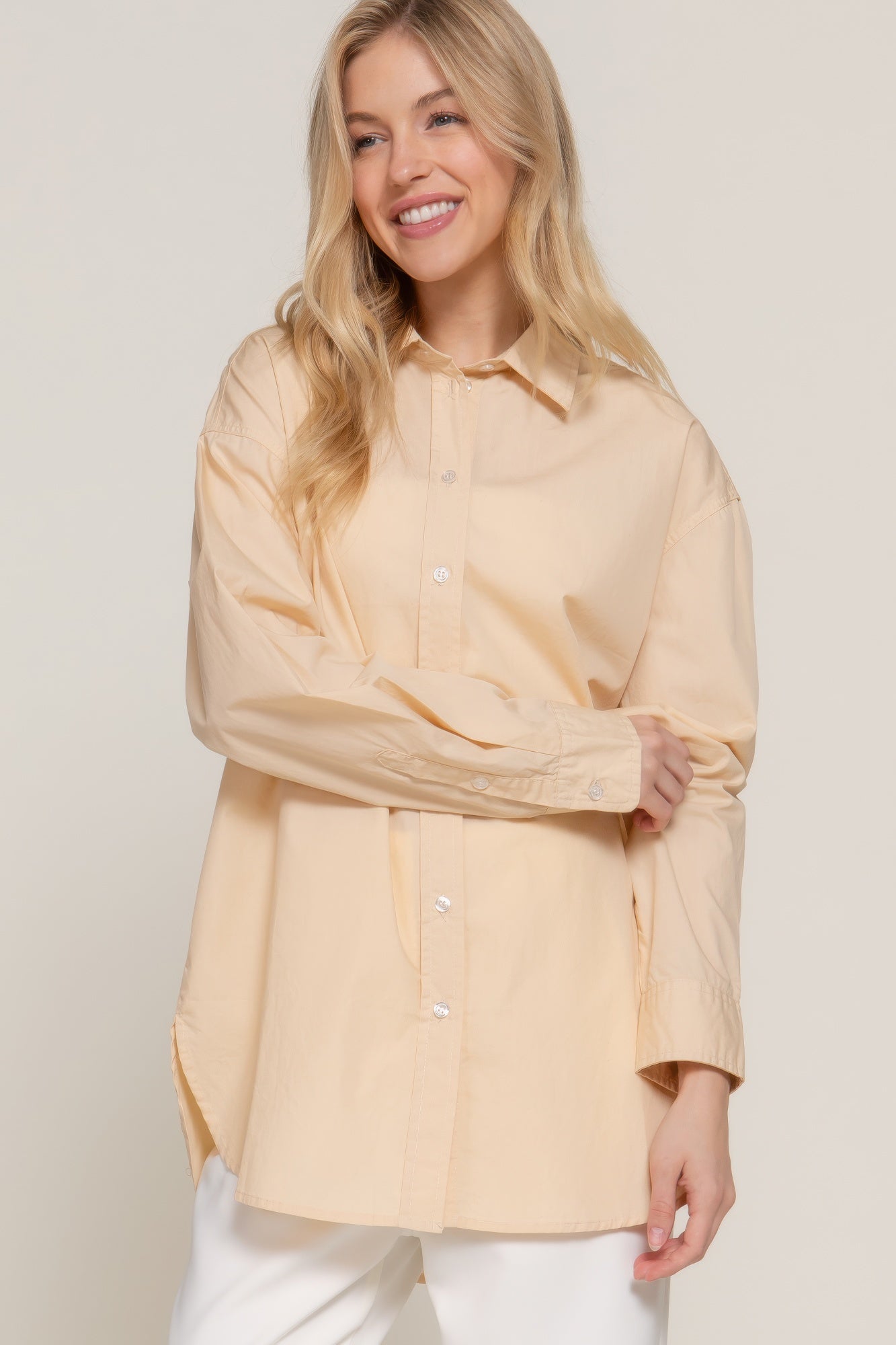 Long Sleeve Loose Fit Shirt-Product Type | Naughty Smile Fashion