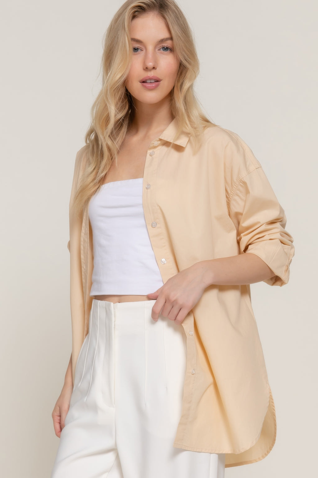 Long Sleeve Loose Fit Shirt-Product Type | Naughty Smile Fashion