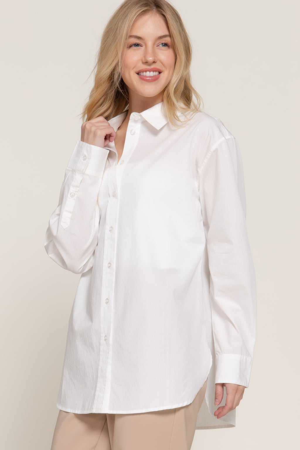 Long Sleeve Loose Fit Shirt-Product Type | Naughty Smile Fashion