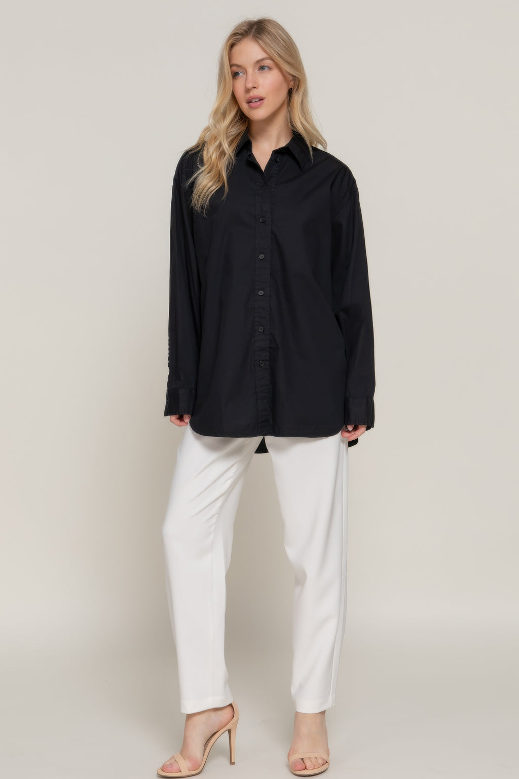 Long Sleeve Loose Fit Shirt-Product Type | Naughty Smile Fashion