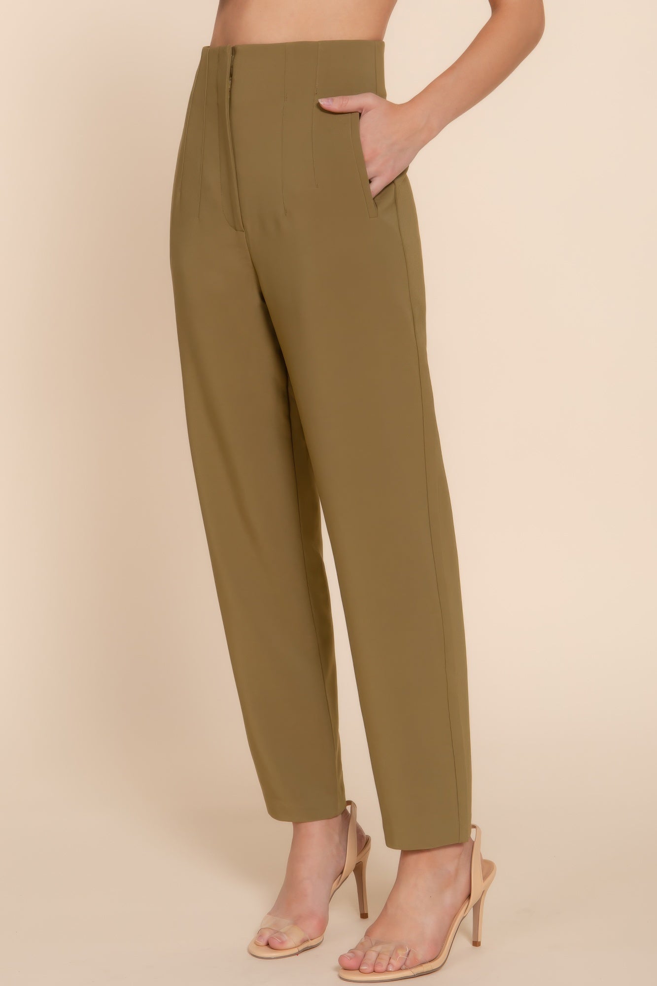 High Waist Pintuck Detail Long Pants-Product Type | Naughty Smile Fashion