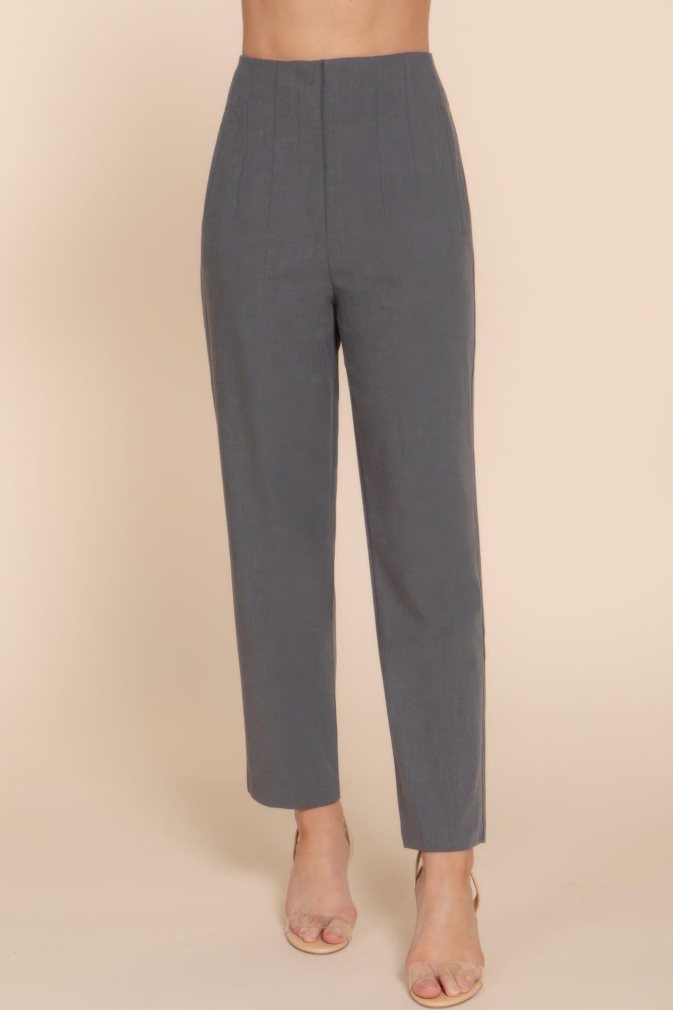 High Waist Pintuck Detail Long Pants-Product Type | Naughty Smile Fashion