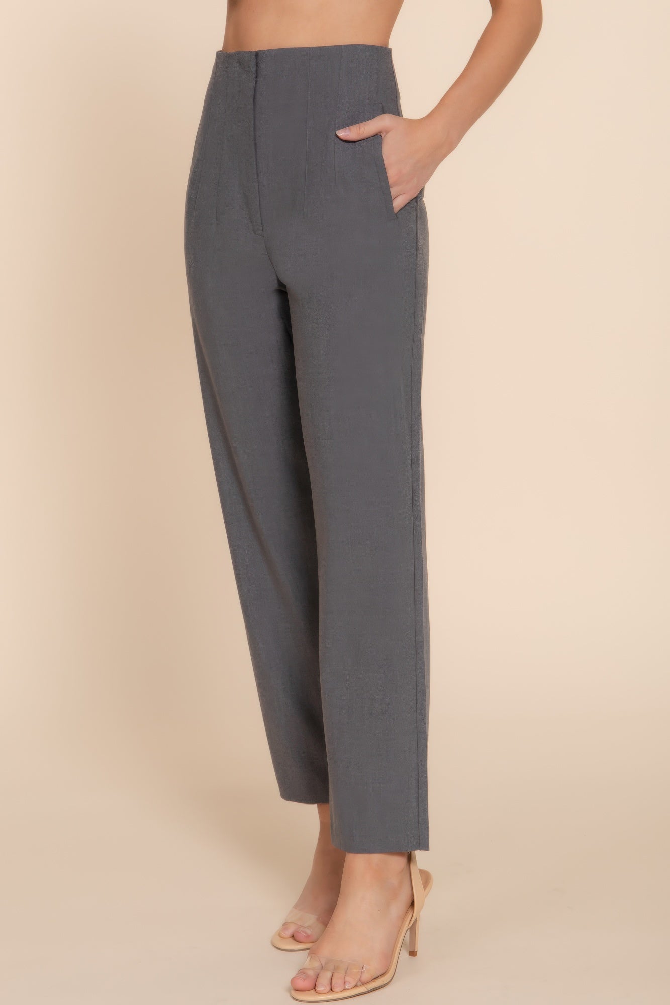 High Waist Pintuck Detail Long Pants-Product Type | Naughty Smile Fashion