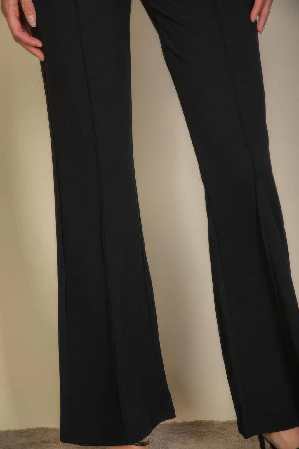 High Waist Stretch Crepe Flare Pants-Product Type | Naughty Smile Fashion