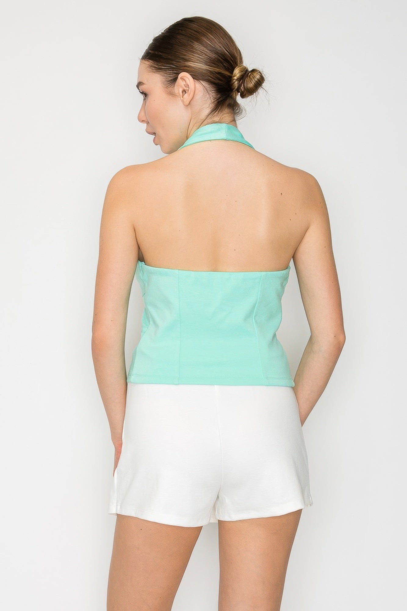 Halter Neck Buckled Open-back Top-Product Type | Naughty Smile Fashion