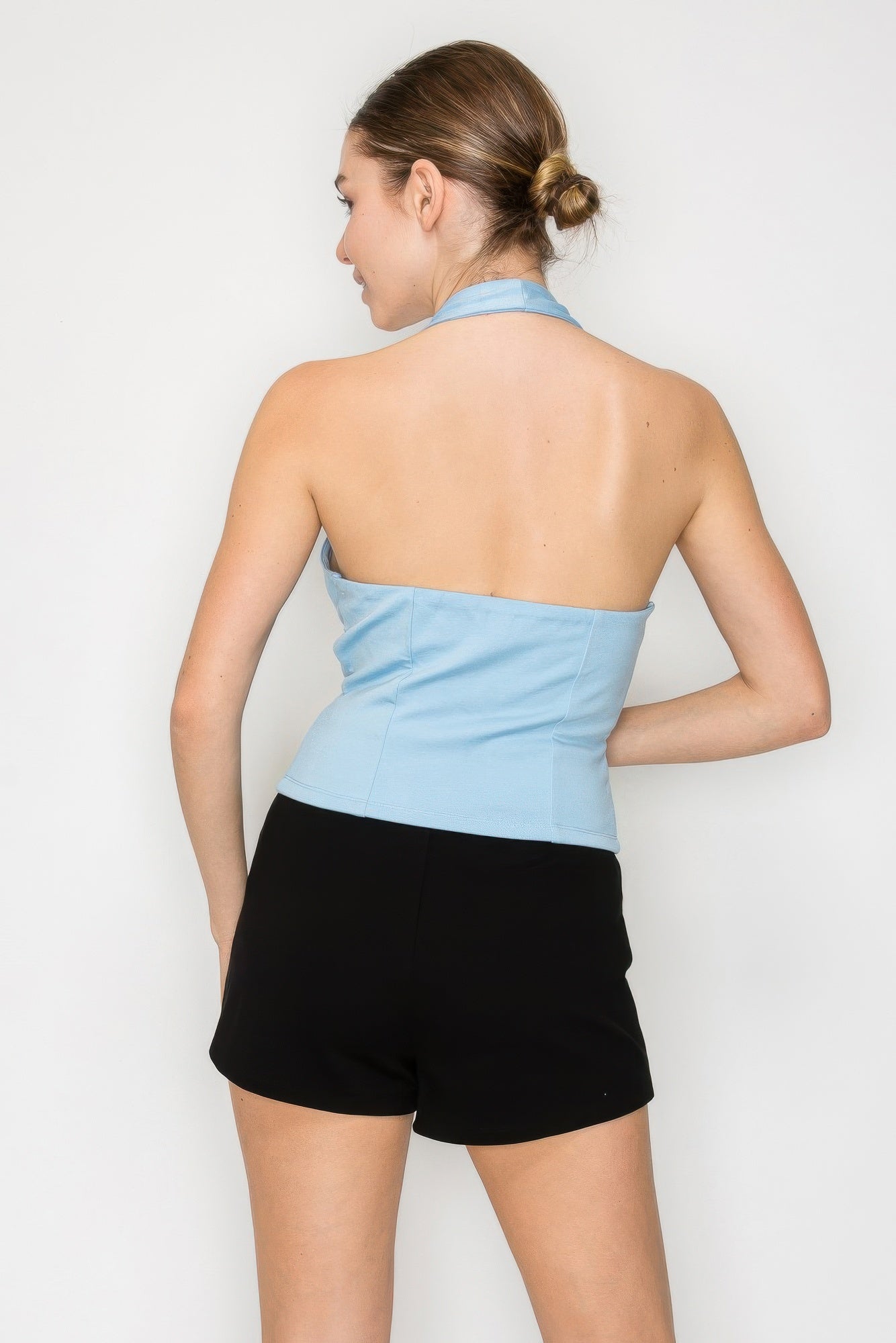 Halter Neck Buckled Open-back Top-Product Type | Naughty Smile Fashion