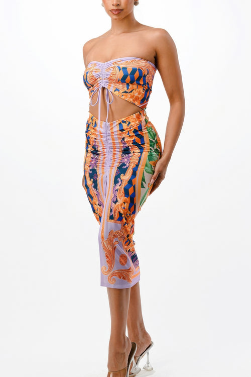 Adjustable Ruching Midi Skirt Set-Product Type | Naughty Smile Fashion