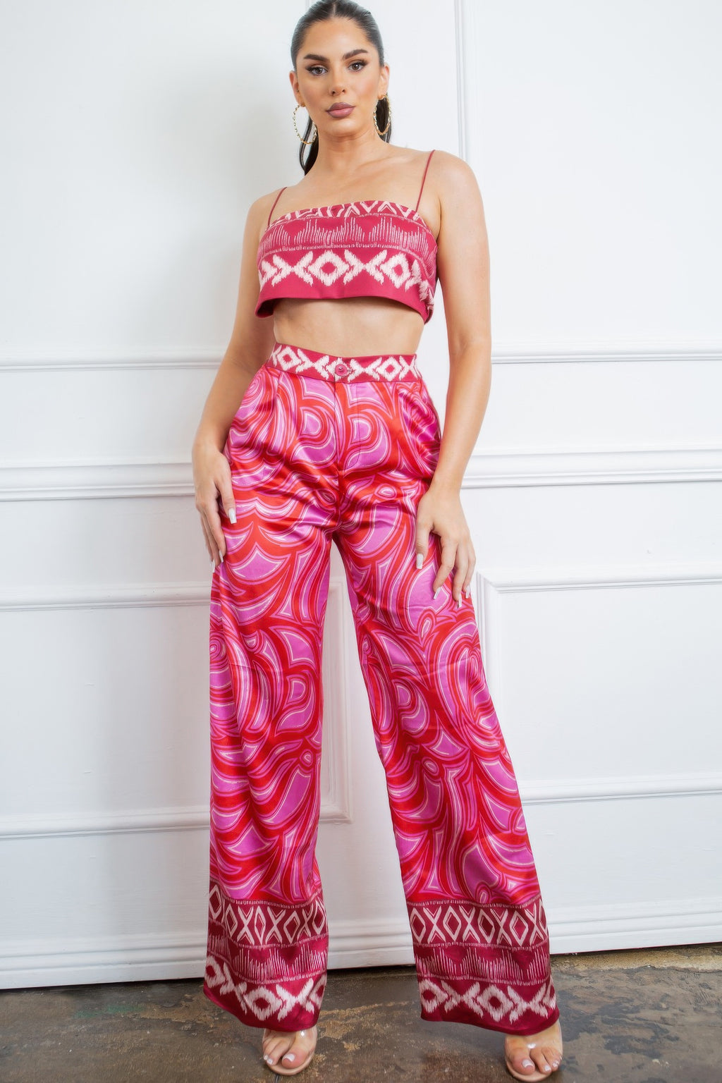 Bra Top And Wide Leg Pants Set-Product Type | Naughty Smile Fashion