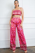 Bra Top And Wide Leg Pants Set-Product Type | Naughty Smile Fashion