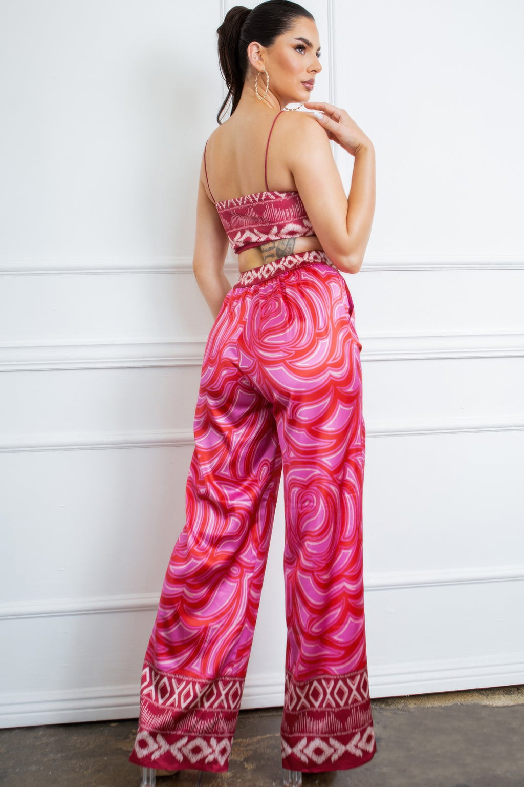 Bra Top And Wide Leg Pants Set-Product Type | Naughty Smile Fashion