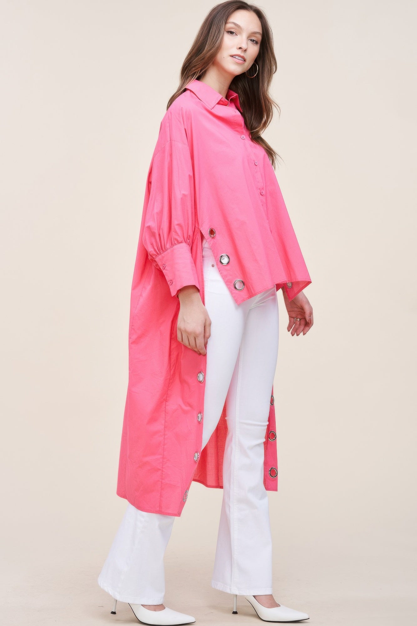 Oversized Shirt With Long Back-Product Type | Naughty Smile Fashion