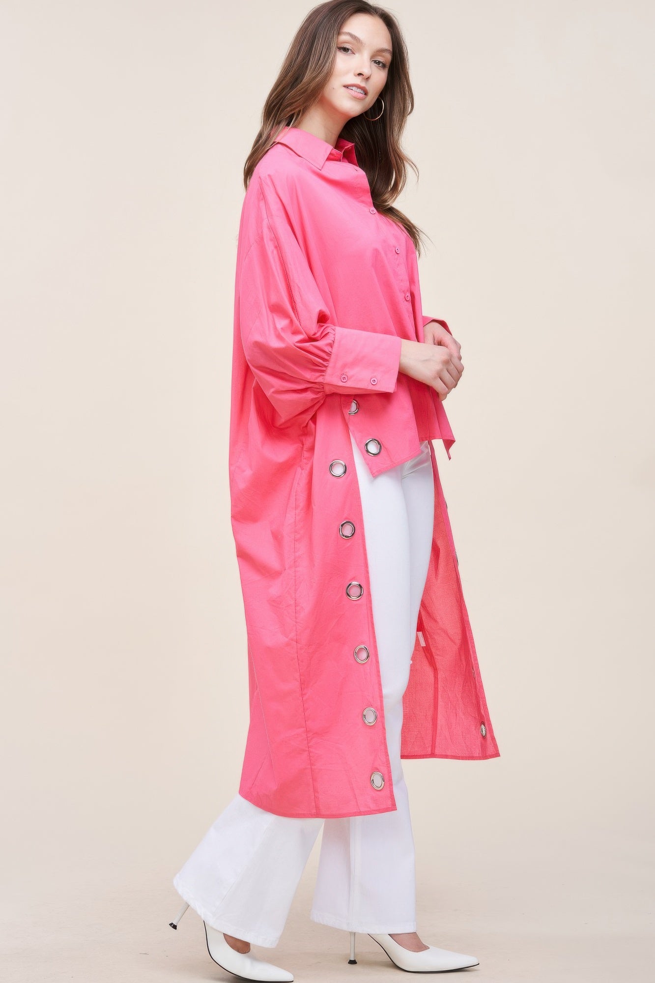 Oversized Shirt With Long Back-Product Type | Naughty Smile Fashion