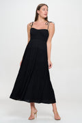 Solid Smocked Ruffle Maxi Dress-Product Type | Naughty Smile Fashion