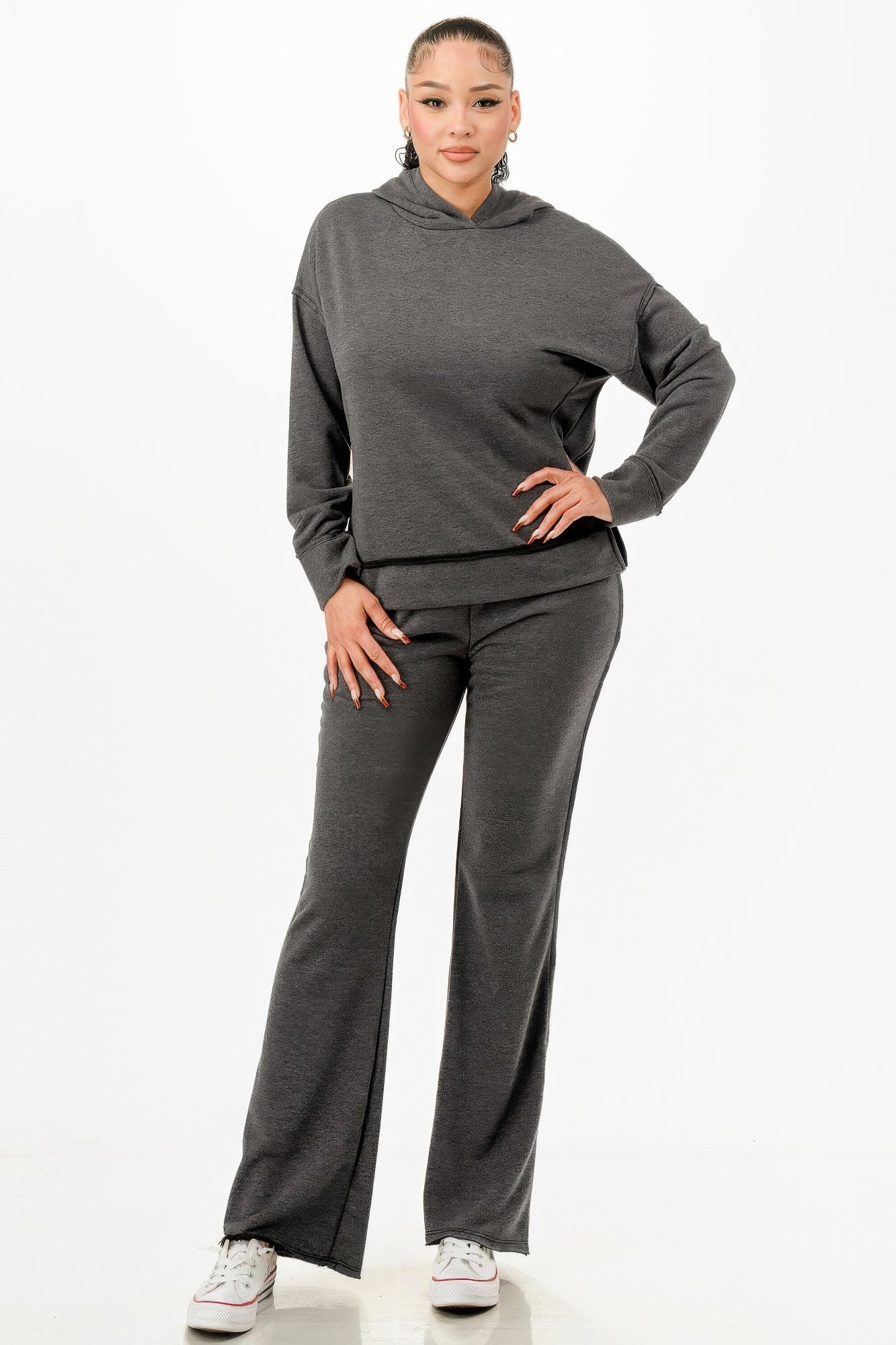 Washed Sweat Two-piece Set-Product Type | Naughty Smile Fashion
