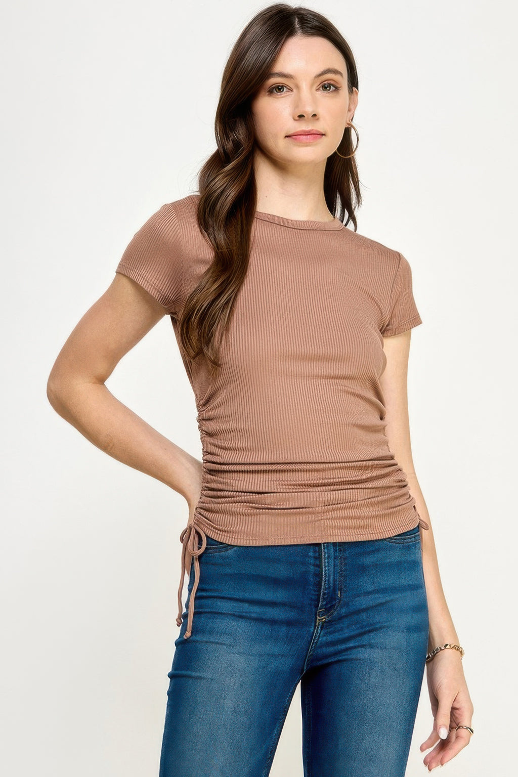 Side Ruched Detail Top-Product Type | Naughty Smile Fashion