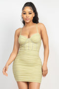 Stone Cami Shirred Bodycon Dress-Product Type | Naughty Smile Fashion