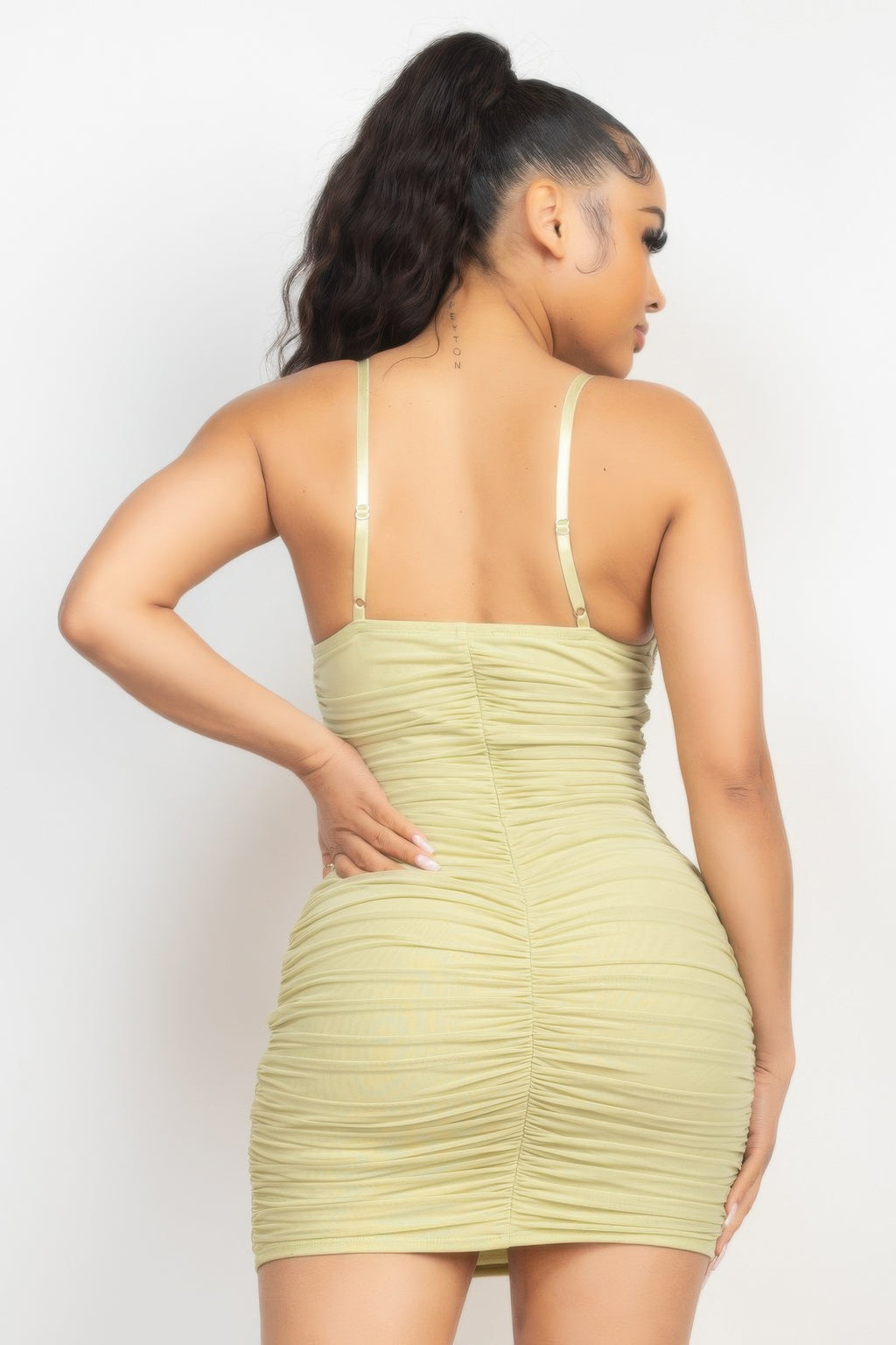 Stone Cami Shirred Bodycon Dress-Product Type | Naughty Smile Fashion