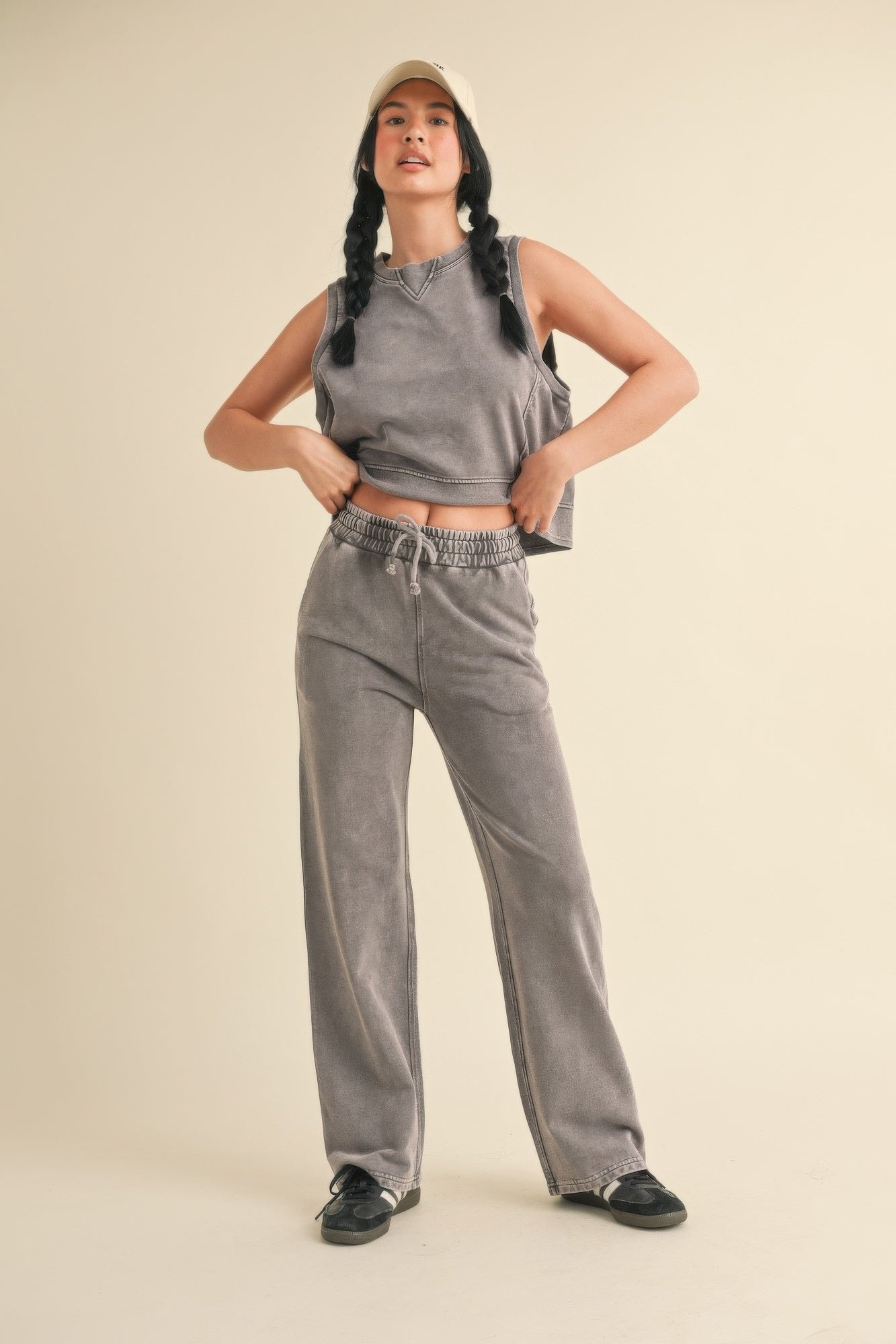 Mineral Wash Sleeveless Top-Product Type | Naughty Smile Fashion