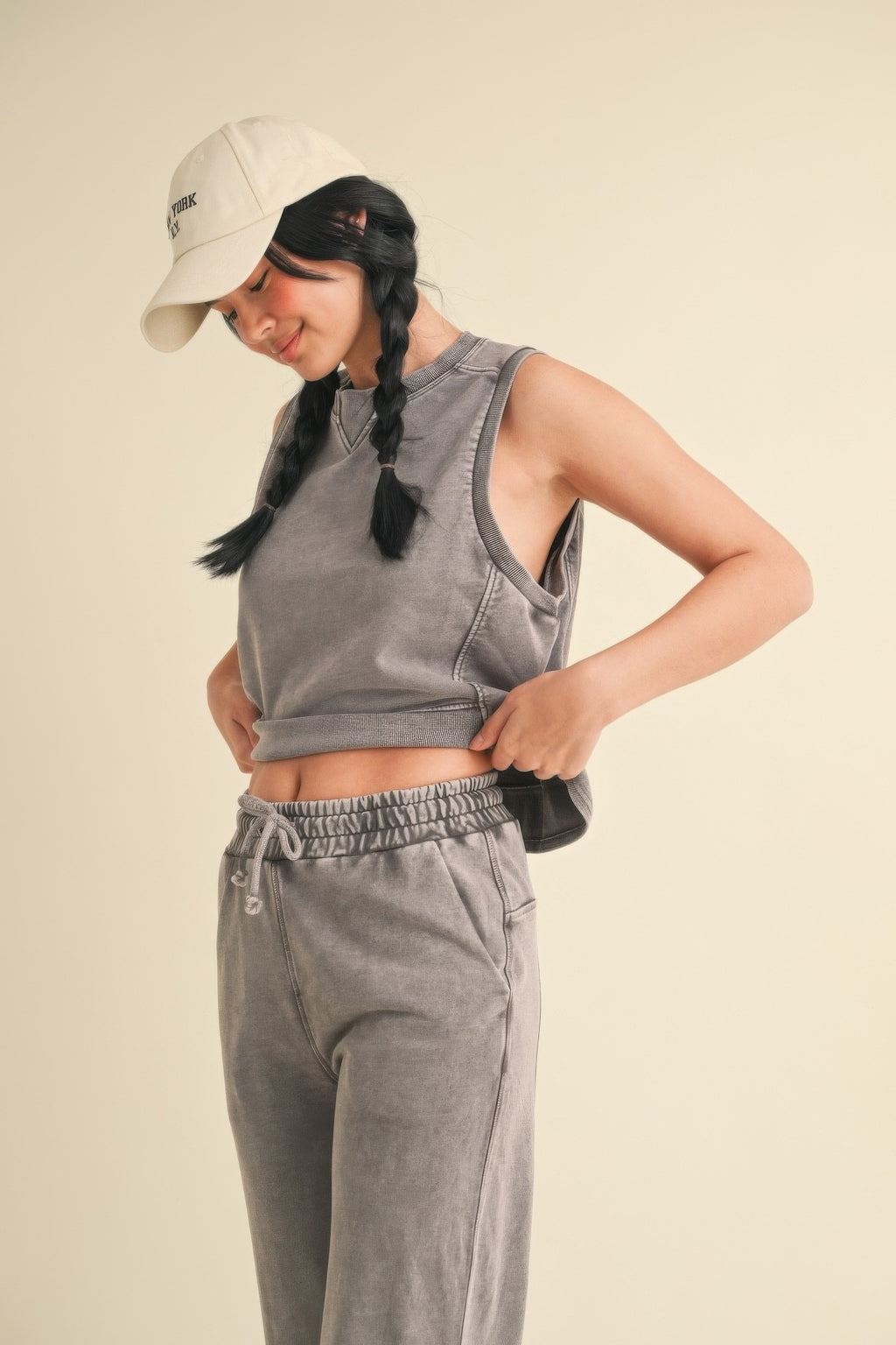 Mineral Wash Sleeveless Top-Product Type | Naughty Smile Fashion