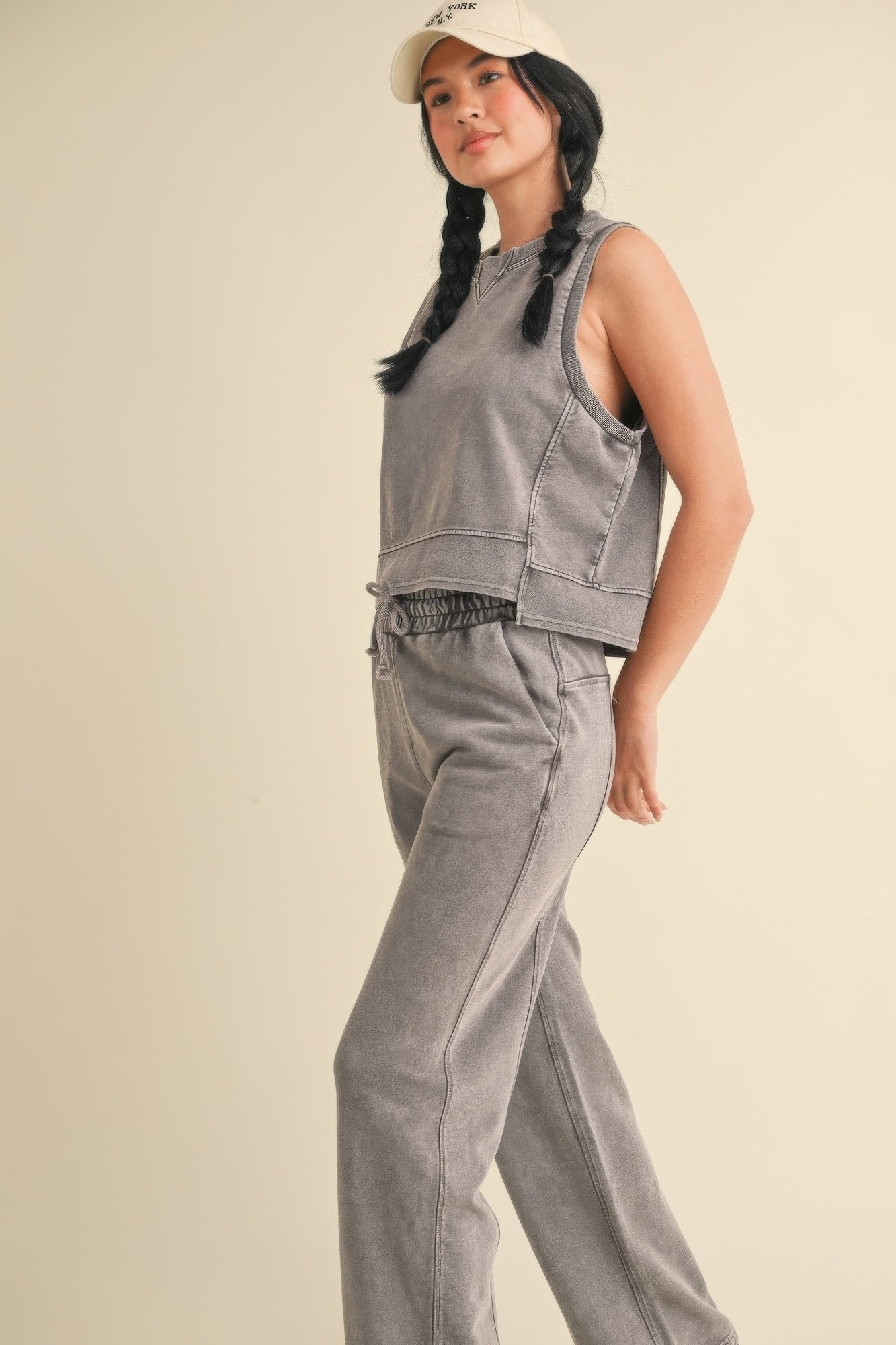 Mineral Wash Sleeveless Top-Product Type | Naughty Smile Fashion