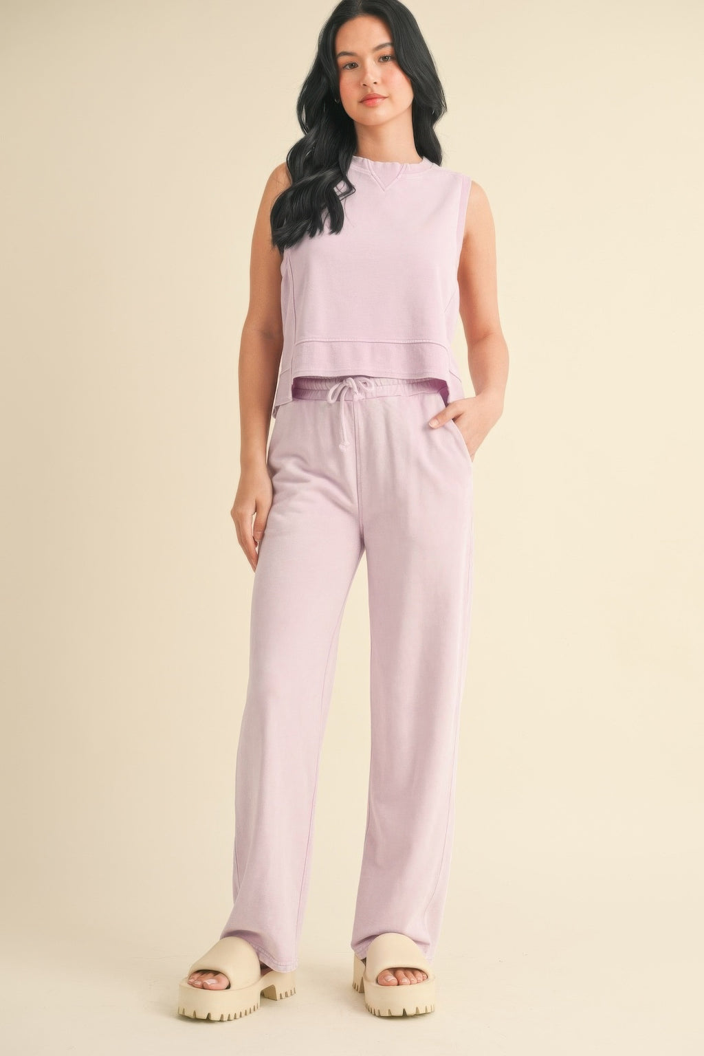 Mineral Wash Sleeveless Top-Product Type | Naughty Smile Fashion