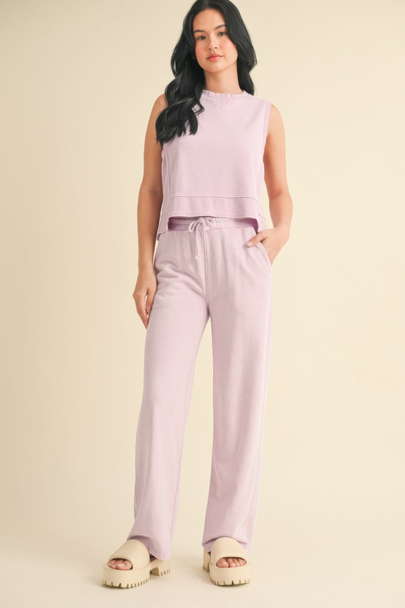 Mineral Wash Sleeveless Top-Product Type | Naughty Smile Fashion