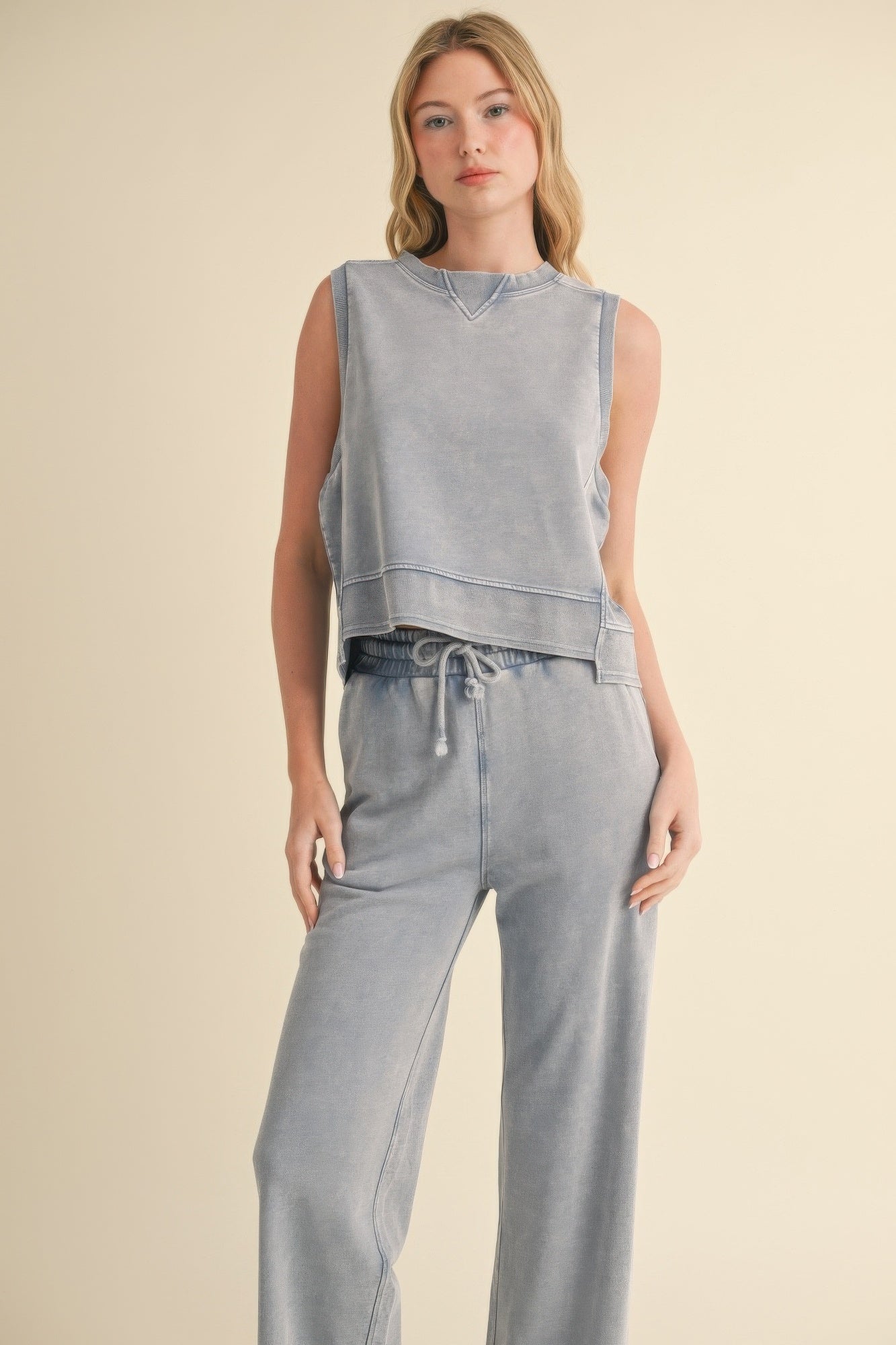 Mineral Wash Sleeveless Top-Product Type | Naughty Smile Fashion