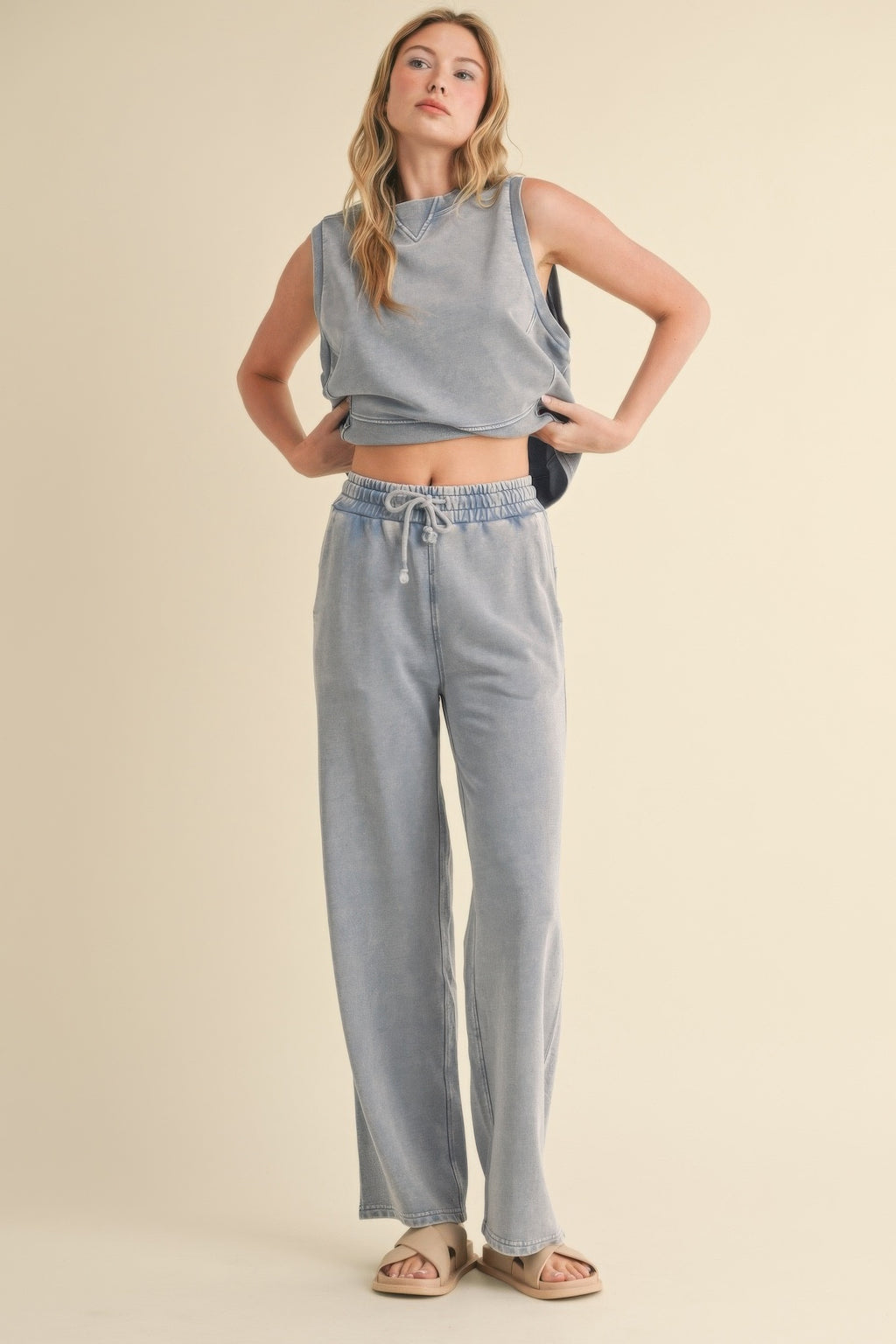 Mineral Wash Sleeveless Top-Product Type | Naughty Smile Fashion