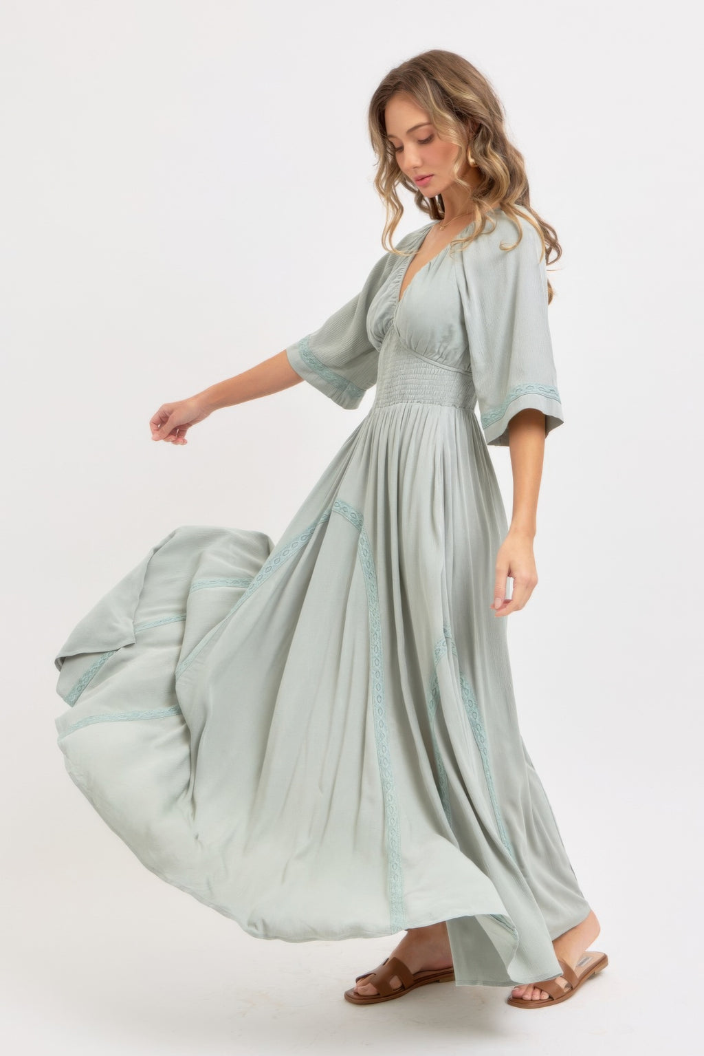 Romantic Flowy Maxi Dress-Product Type | Naughty Smile Fashion
