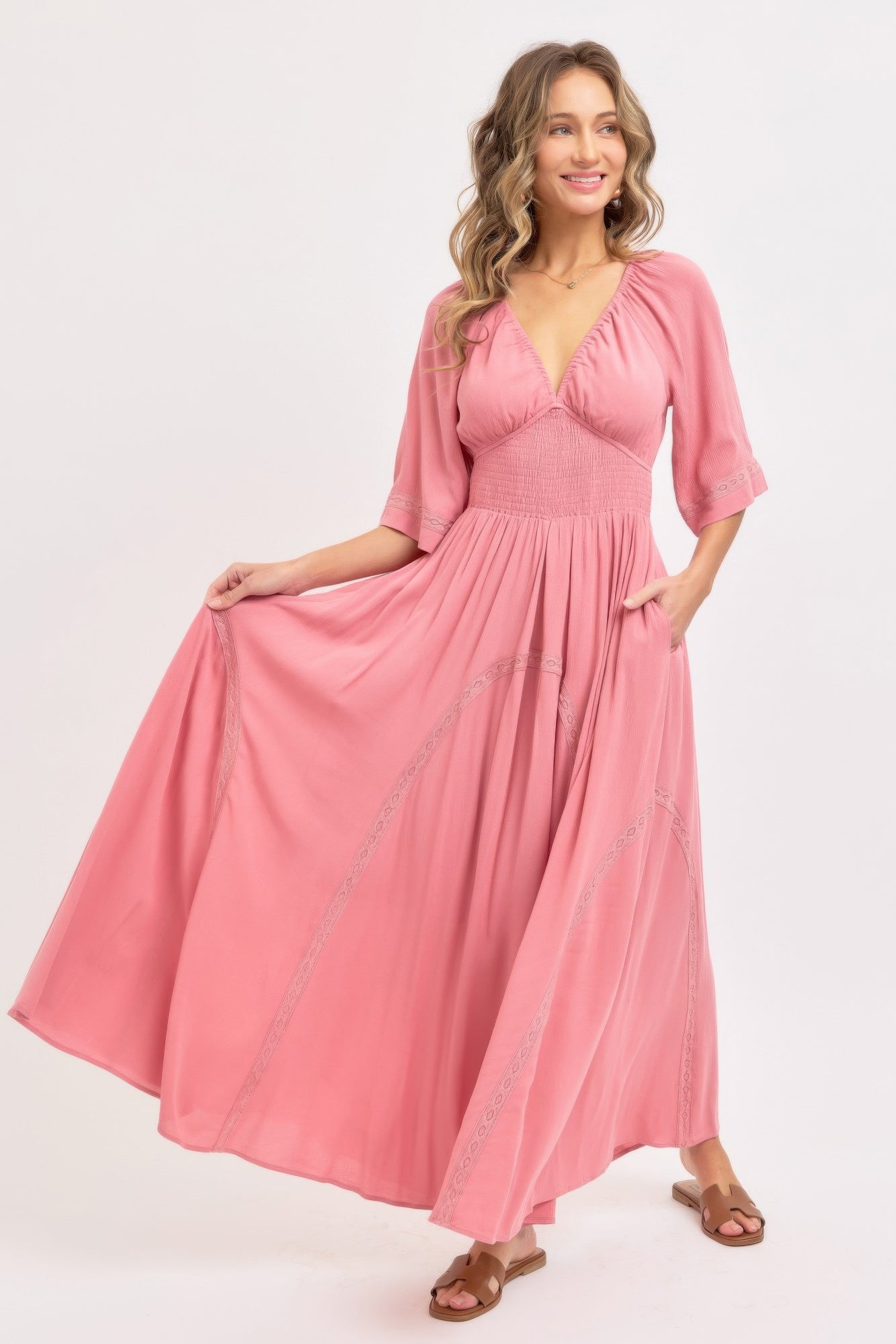 Romantic Flowy Maxi Dress-Product Type | Naughty Smile Fashion