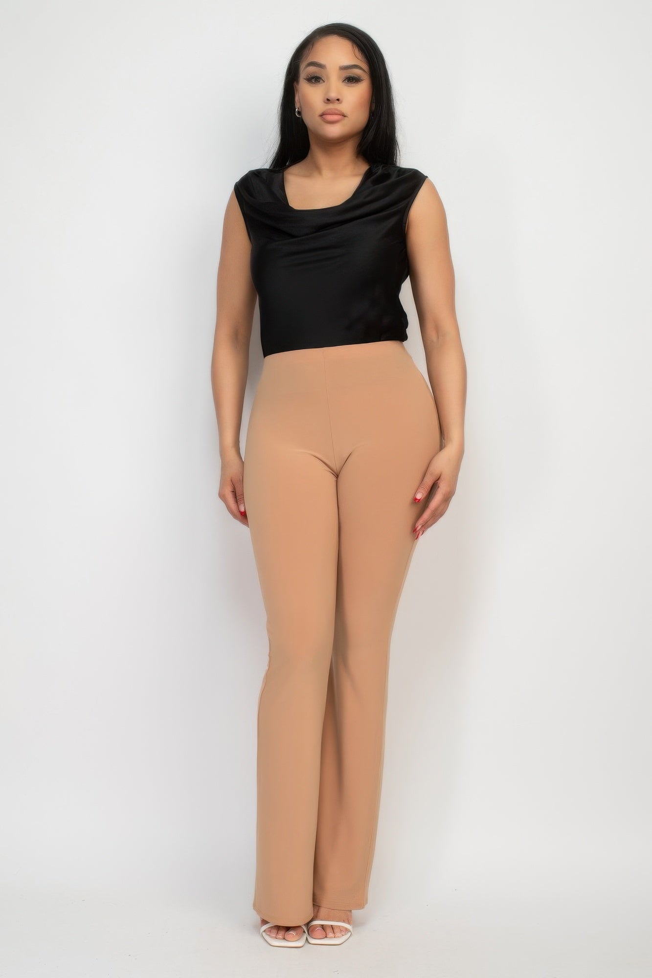 Fit And Flare Elastic Casual Pants-Product Type | Naughty Smile Fashion