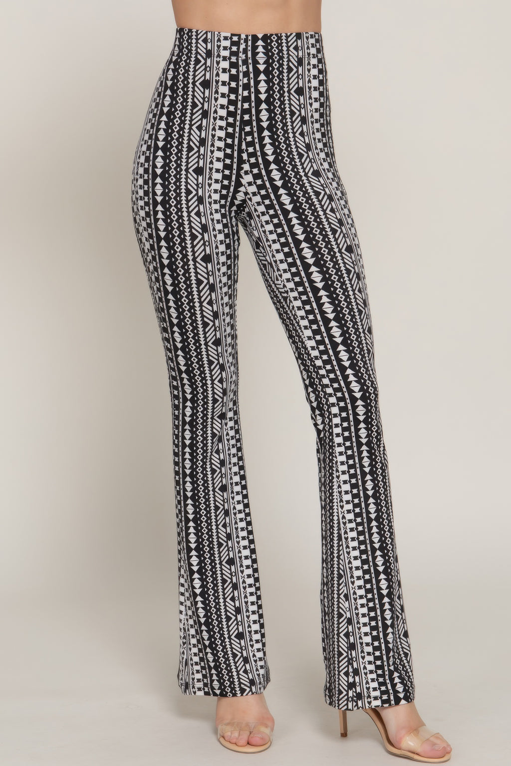 Waist Elastic Slim Flare Print Pants-Product Type | Naughty Smile Fashion