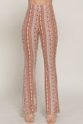 Waist Elastic Slim Flare Print Pants-Product Type | Naughty Smile Fashion