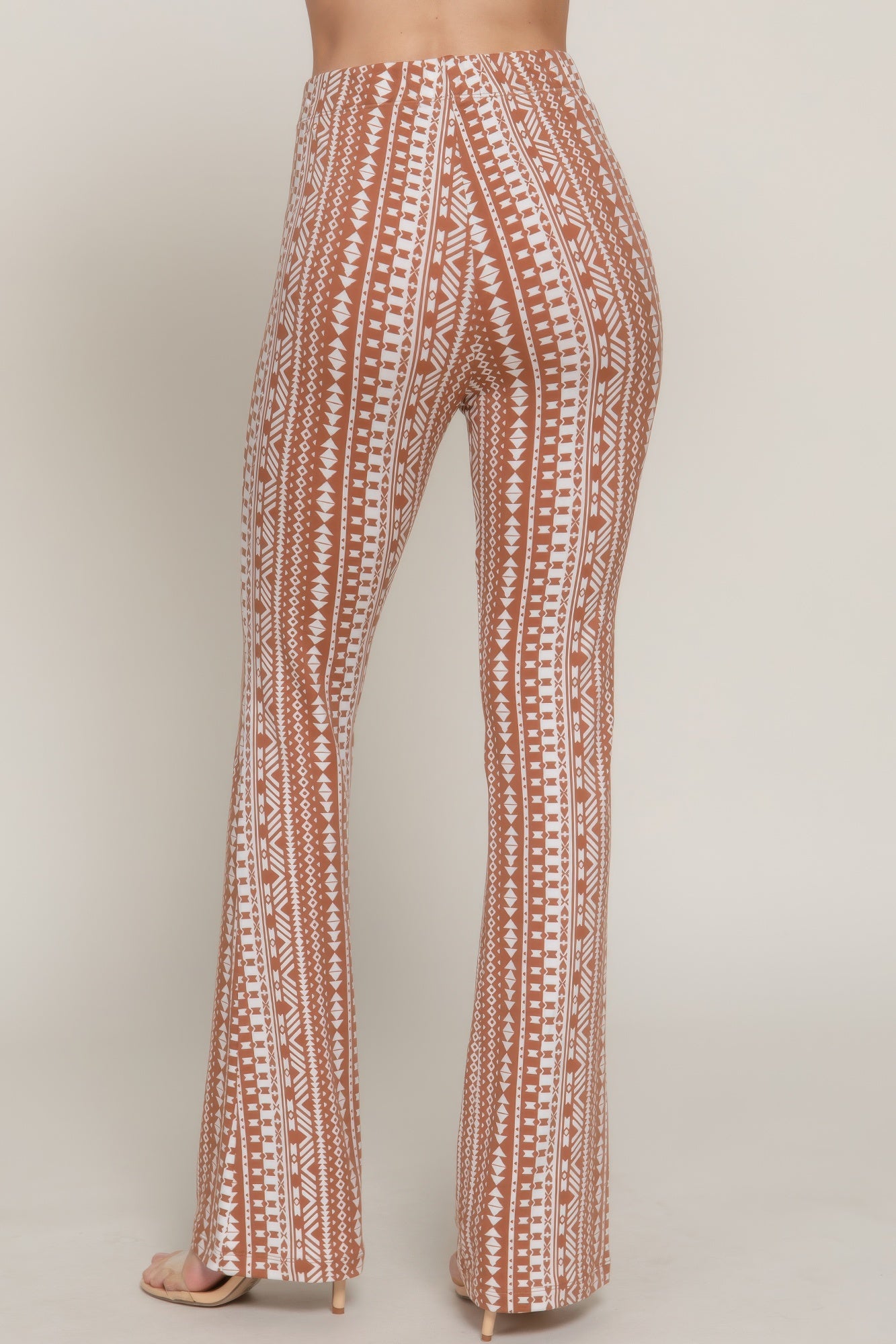 Waist Elastic Slim Flare Print Pants-Product Type | Naughty Smile Fashion