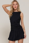 Sleeveless Boat Neck Voluminous Mini Dress-Product Type | Naughty Smile Fashion