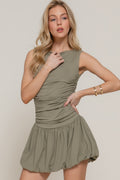 Sleeveless Boat Neck Voluminous Mini Dress-Product Type | Naughty Smile Fashion