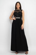 Jewel Waist-tie Lace Maxi Dress-Product Type | Naughty Smile Fashion