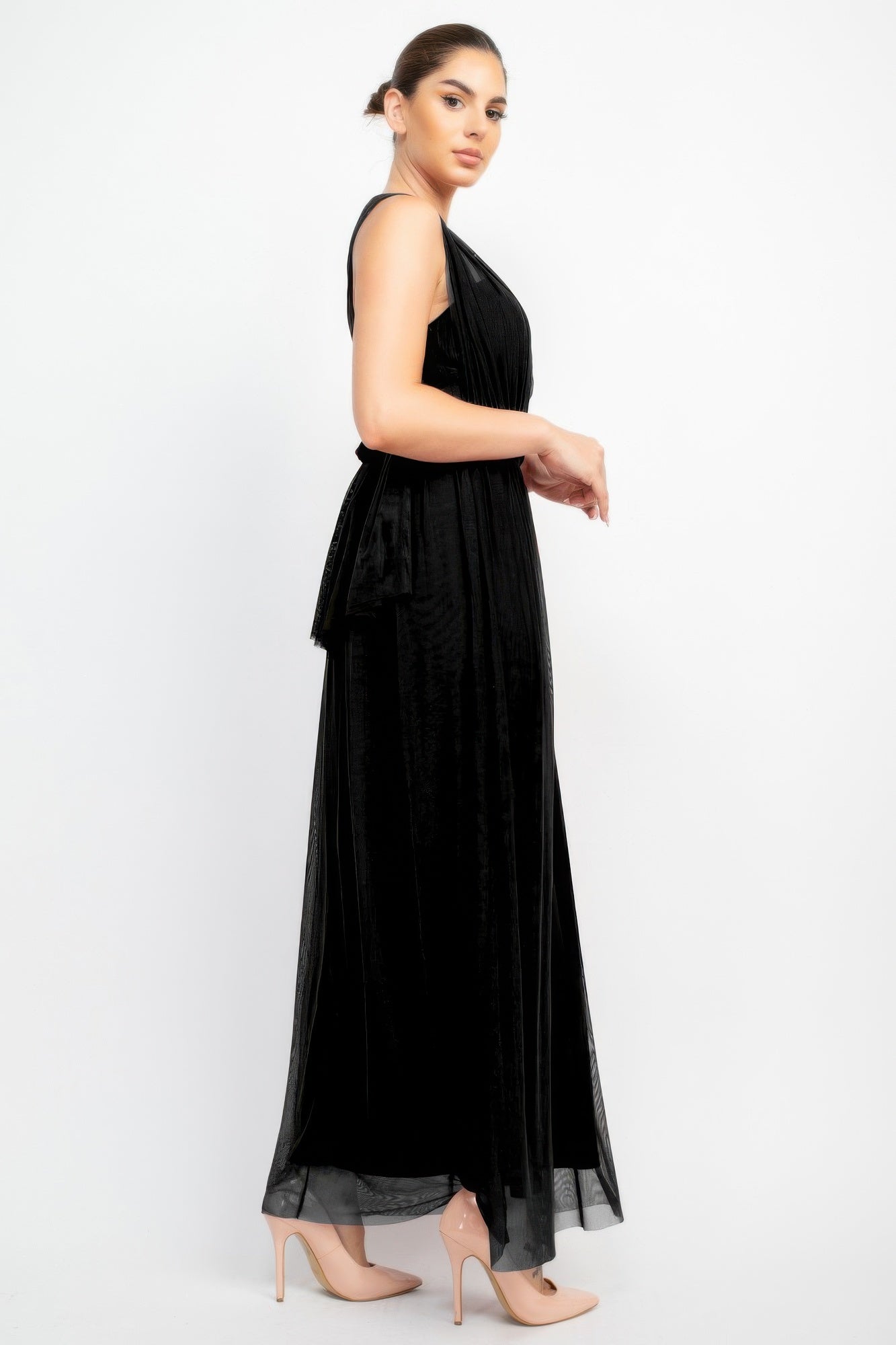 A-line Mesh Convertible Maxi Dress-Product Type | Naughty Smile Fashion