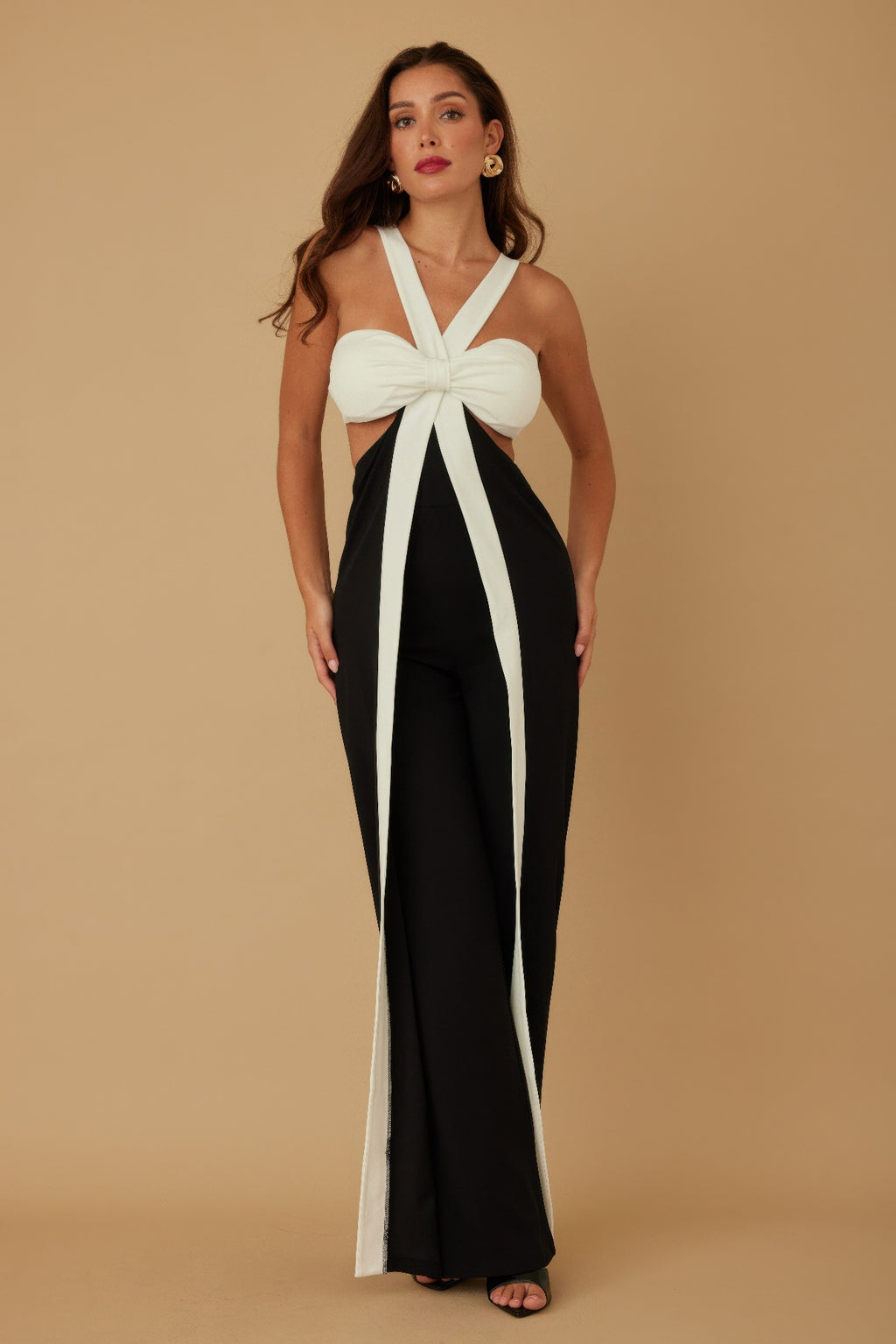 X Ribbon Open Jumpsuit-Product Type | Naughty Smile Fashion