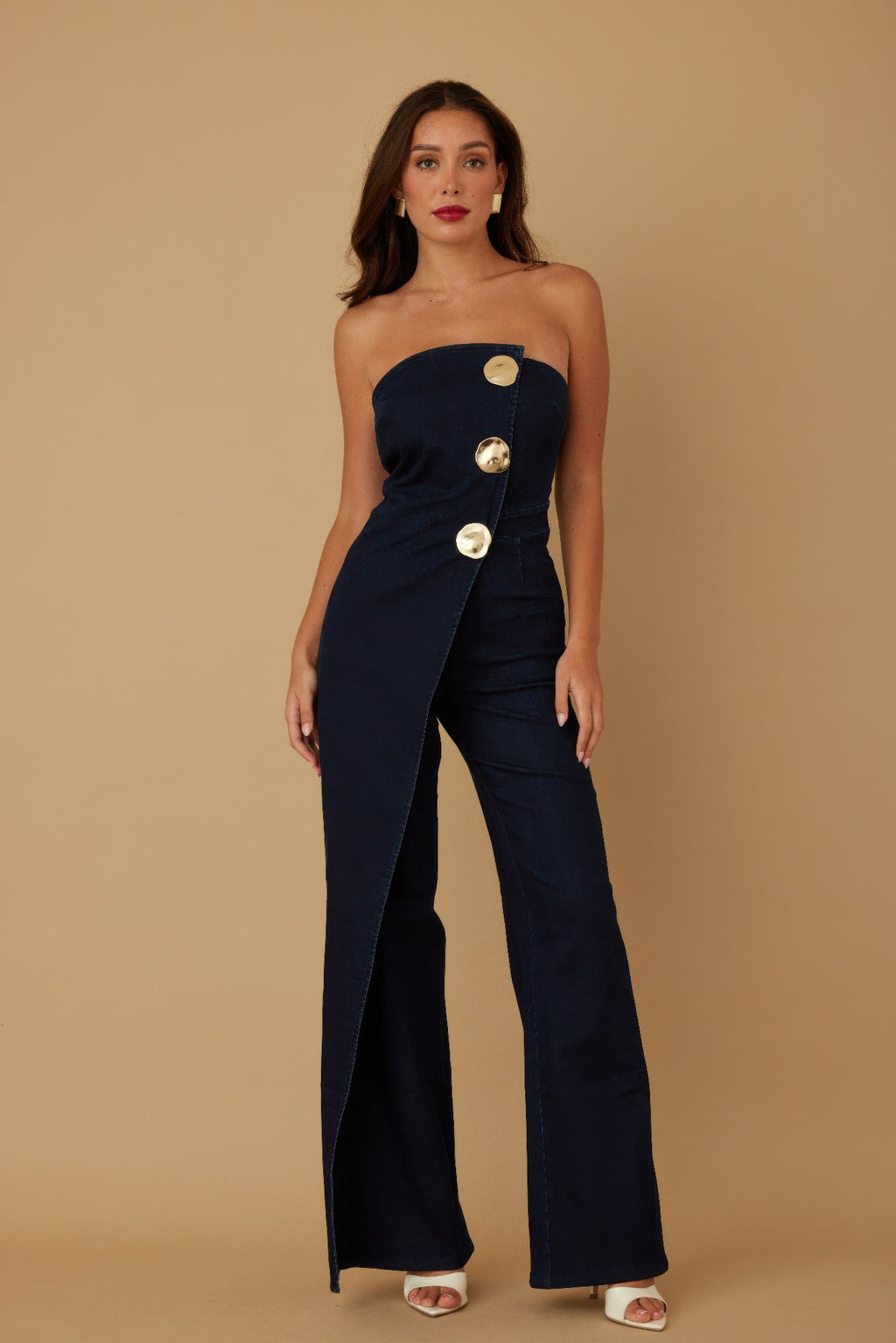 Open Flap Layer Strapless Jumpsuit-Product Type | Naughty Smile Fashion