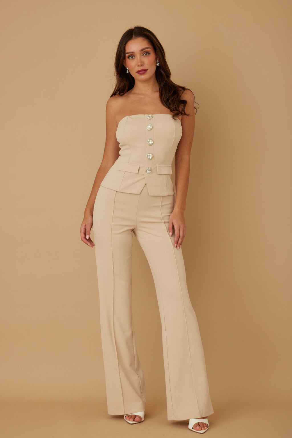 Classy Two Piece Sets With Oval Crystal Stone-Product Type | Naughty Smile Fashion