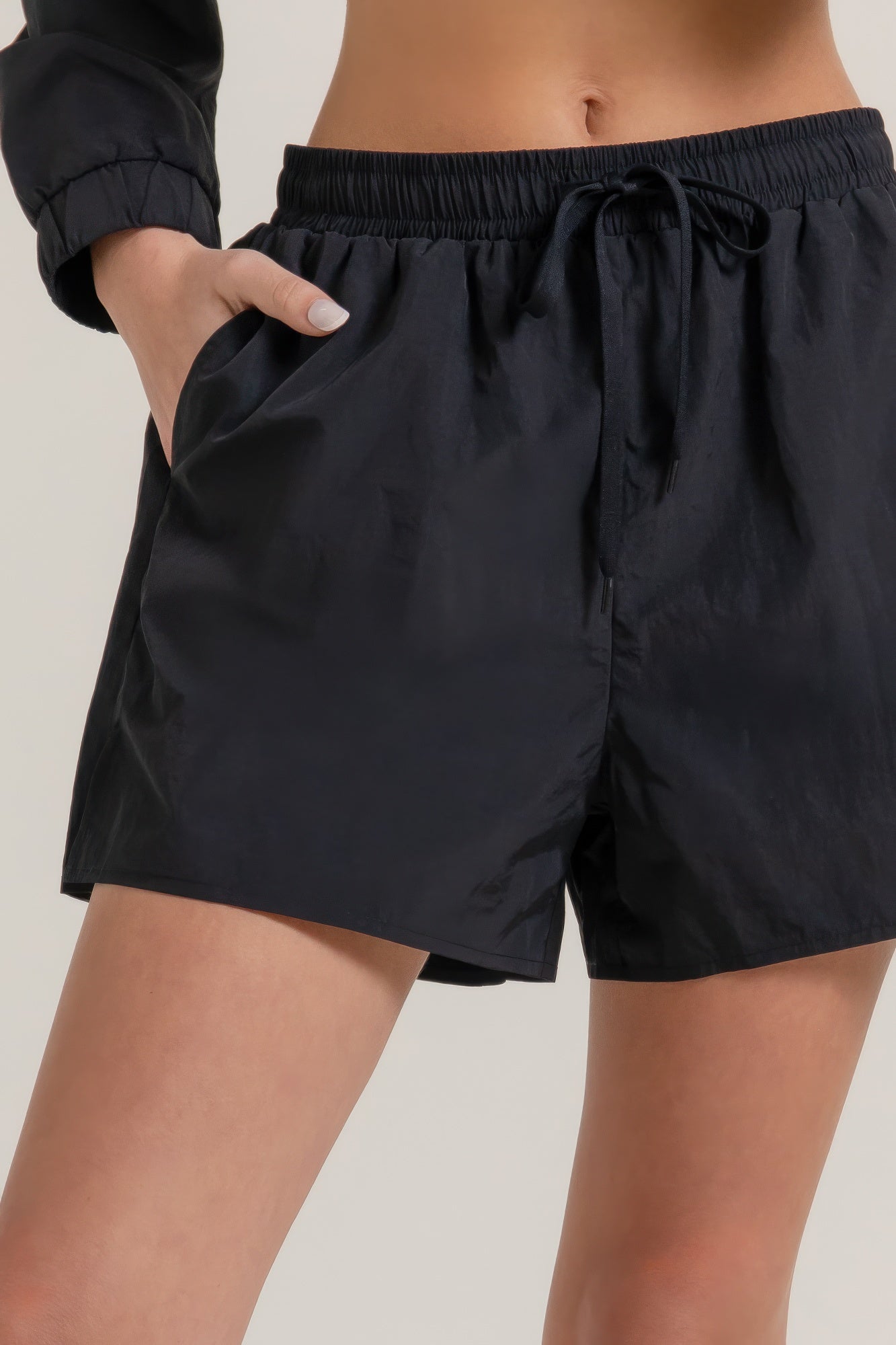 Anorak Side Slit Workout Shorts-Product Type | Naughty Smile Fashion
