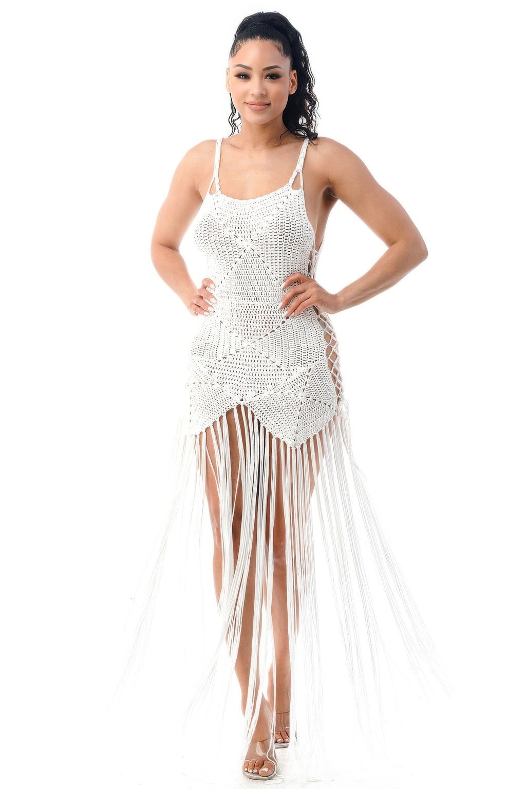 Crochet Dress Bottom Fringe-Product Type | Naughty Smile Fashion