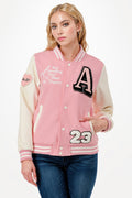 Patch Varsity Bomber Jacket-Product Type | Naughty Smile Fashion