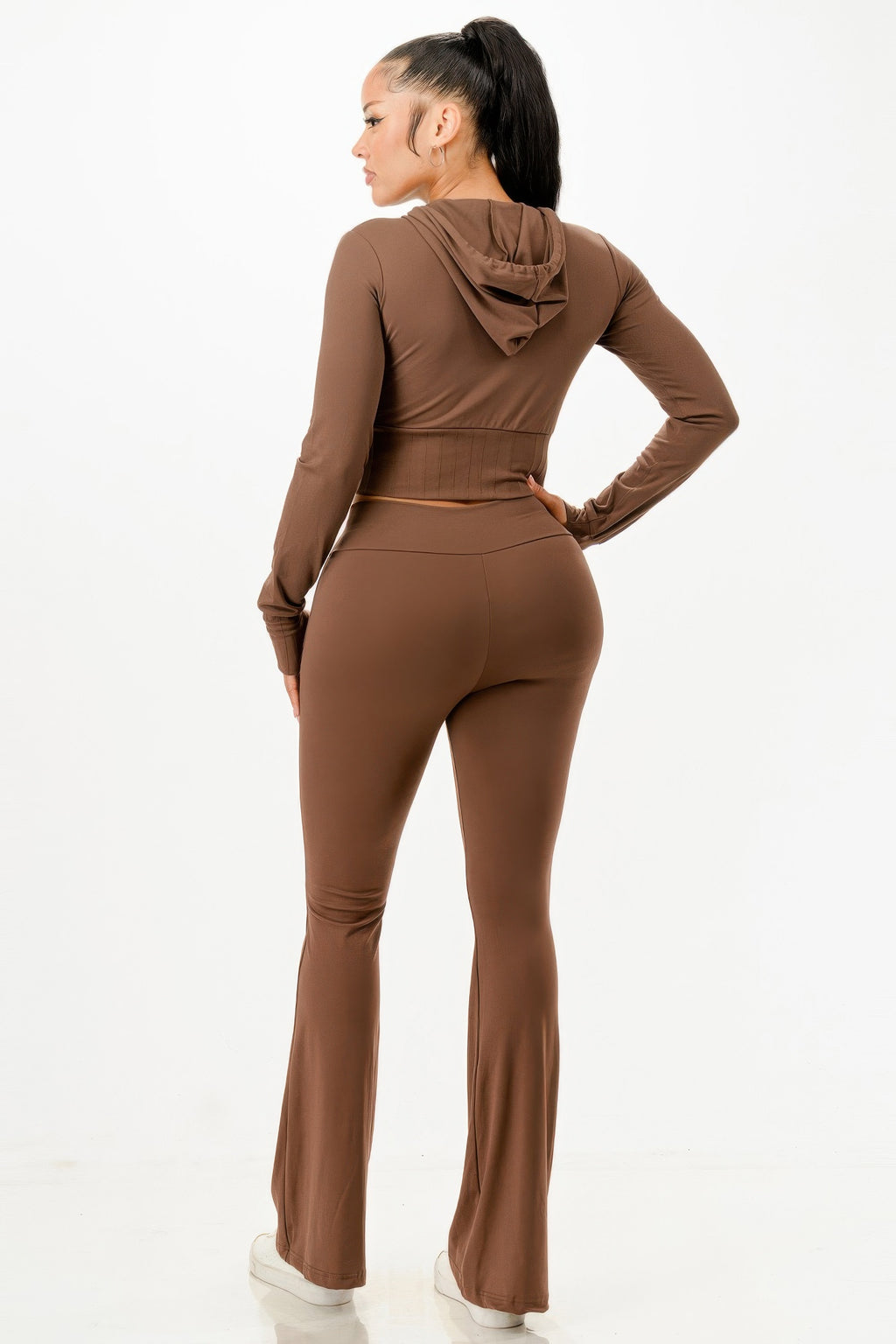 Butter Soft Crop Hoodie And Flare Pants Set-Product Type | Naughty Smile Fashion
